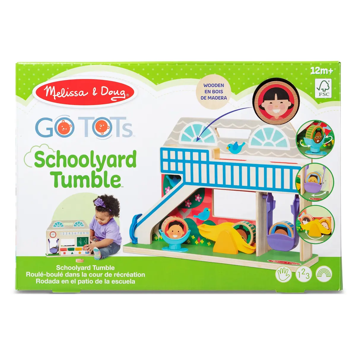 Melissa & Doug Go Tots Schoolyard Tumble ‚Äì Interactive Wooden Play Set 1
