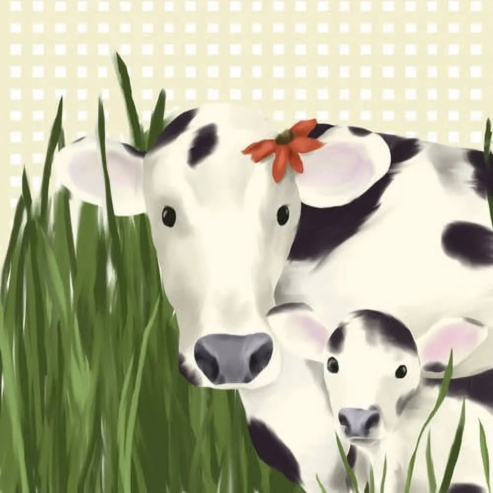 Oopsy Daisys Daisy & Dean Cow Canvas Wall Art – Farm Theme 1