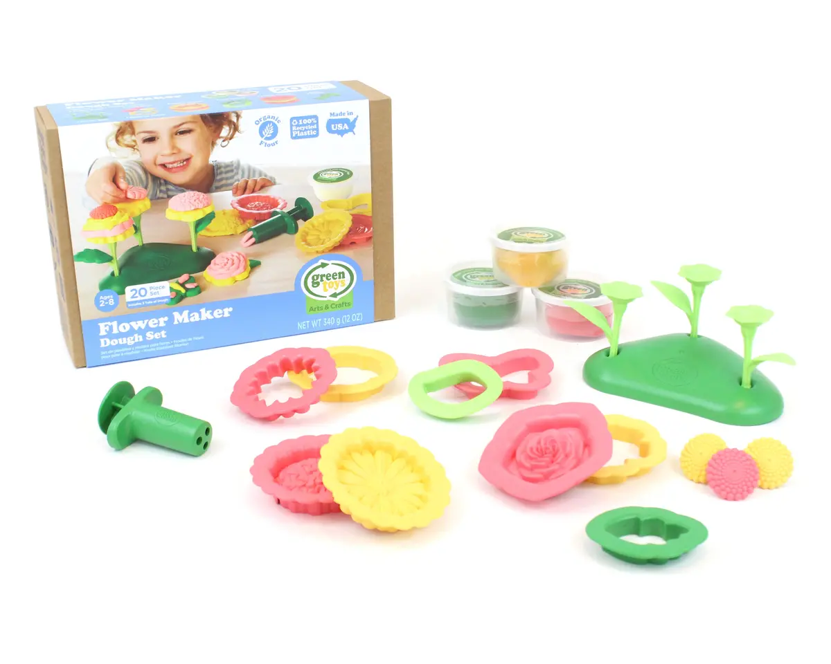 Green Toys Flower Maker Organic Dough Set - Eco-Friendly 1