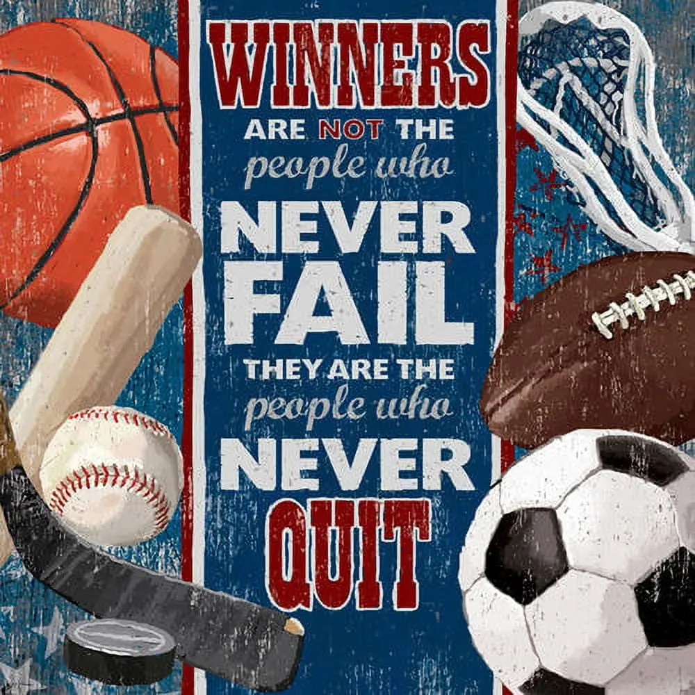 Oopsy Daisy Winners Never Quit Vintage-Inspired Canvas Art By Lori Siebert 1