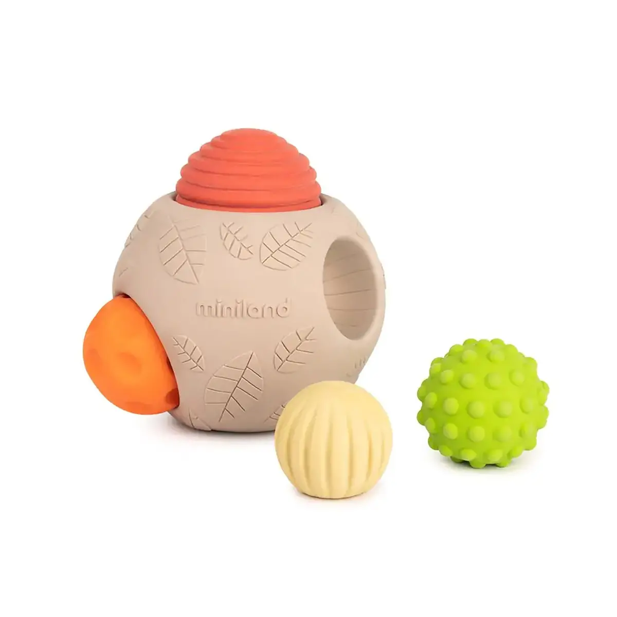 Miniland Eco Big Sensory Ball Set - 5 Textured Pieces For Tactile Stimulation 1