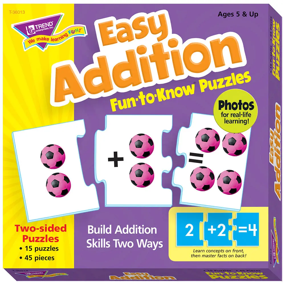 Trend Enterprises Easy Addition Puzzle Set - 15 Pc 1