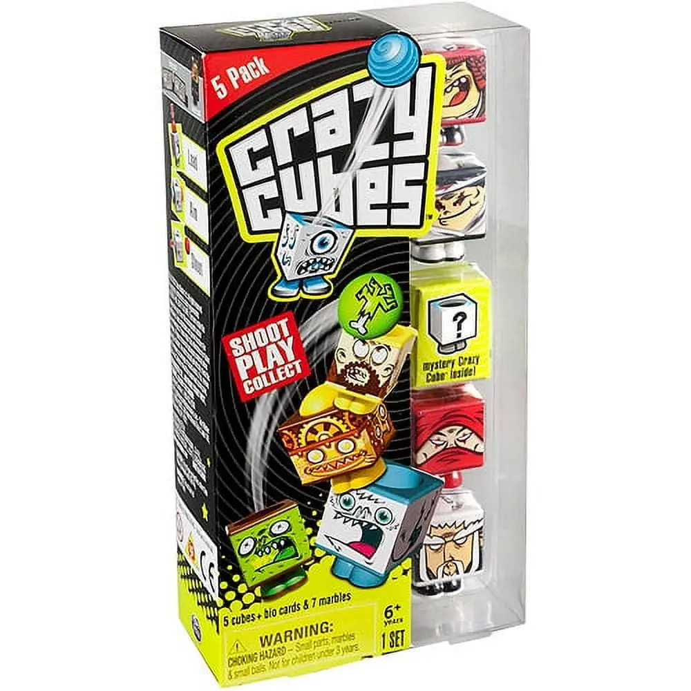 Spin Master Crazy Cubes 5-Pack Battle Game With Collectible Cards 1