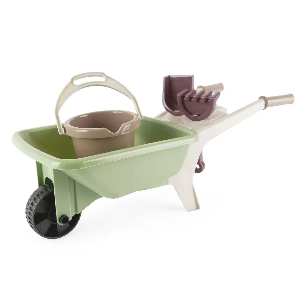 Dantoy Green Garden Wheelbarrow Playset - Eco-Friendly Pretend Play For Toddlers 1