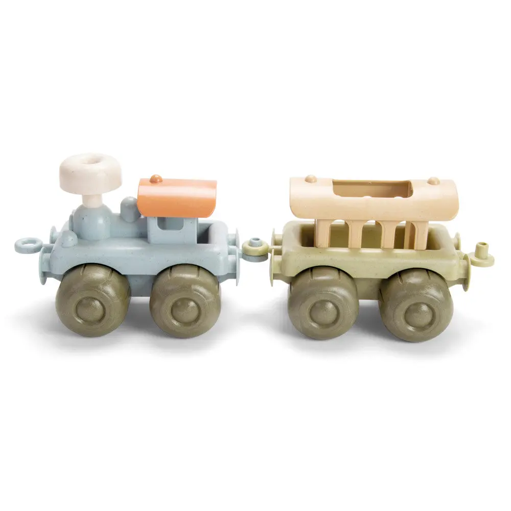 Dantoy Bio Train Set - Eco-Friendly Linking Toy Train Cars For Toddlers 1