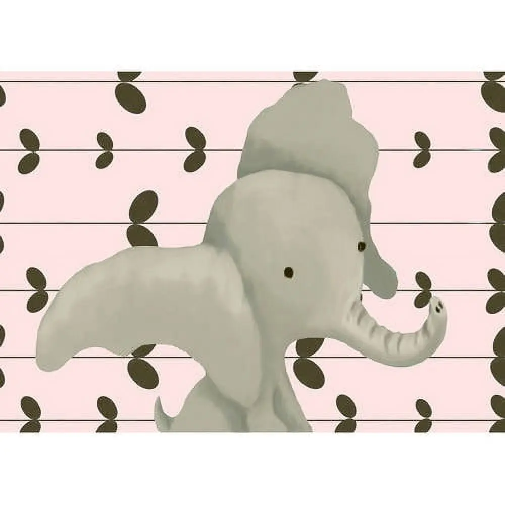 Oopsy Daisy Edison The Elephant 14X10 Canvas Wall Art - Blue 1