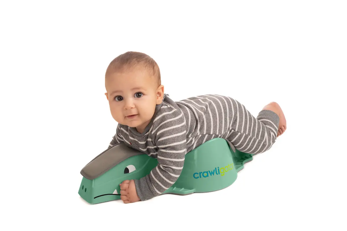 Crawligator Tummy Time Toy - Sage 1