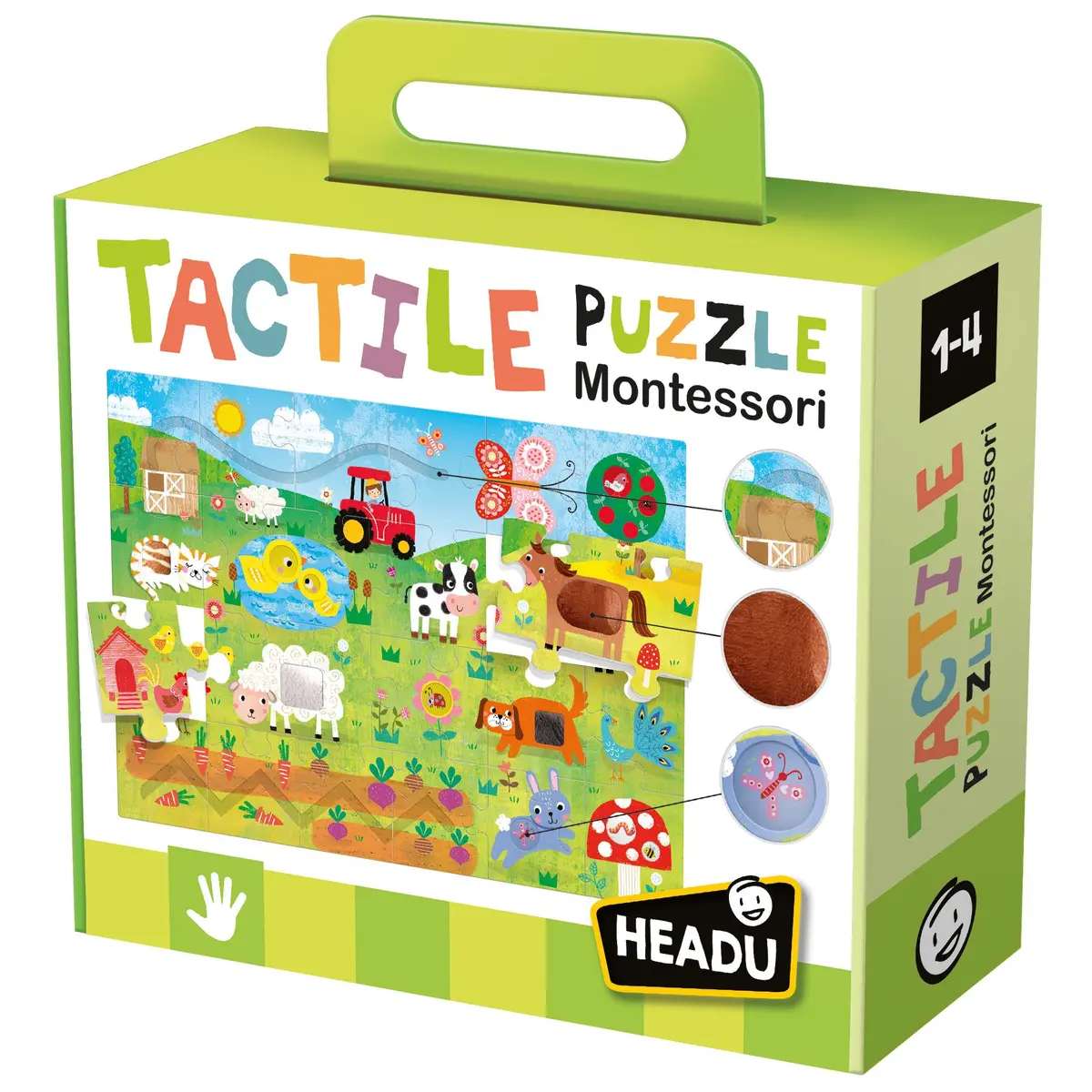 Headu Montessori Farm Animals Tactile Puzzle - 21 Pc 1