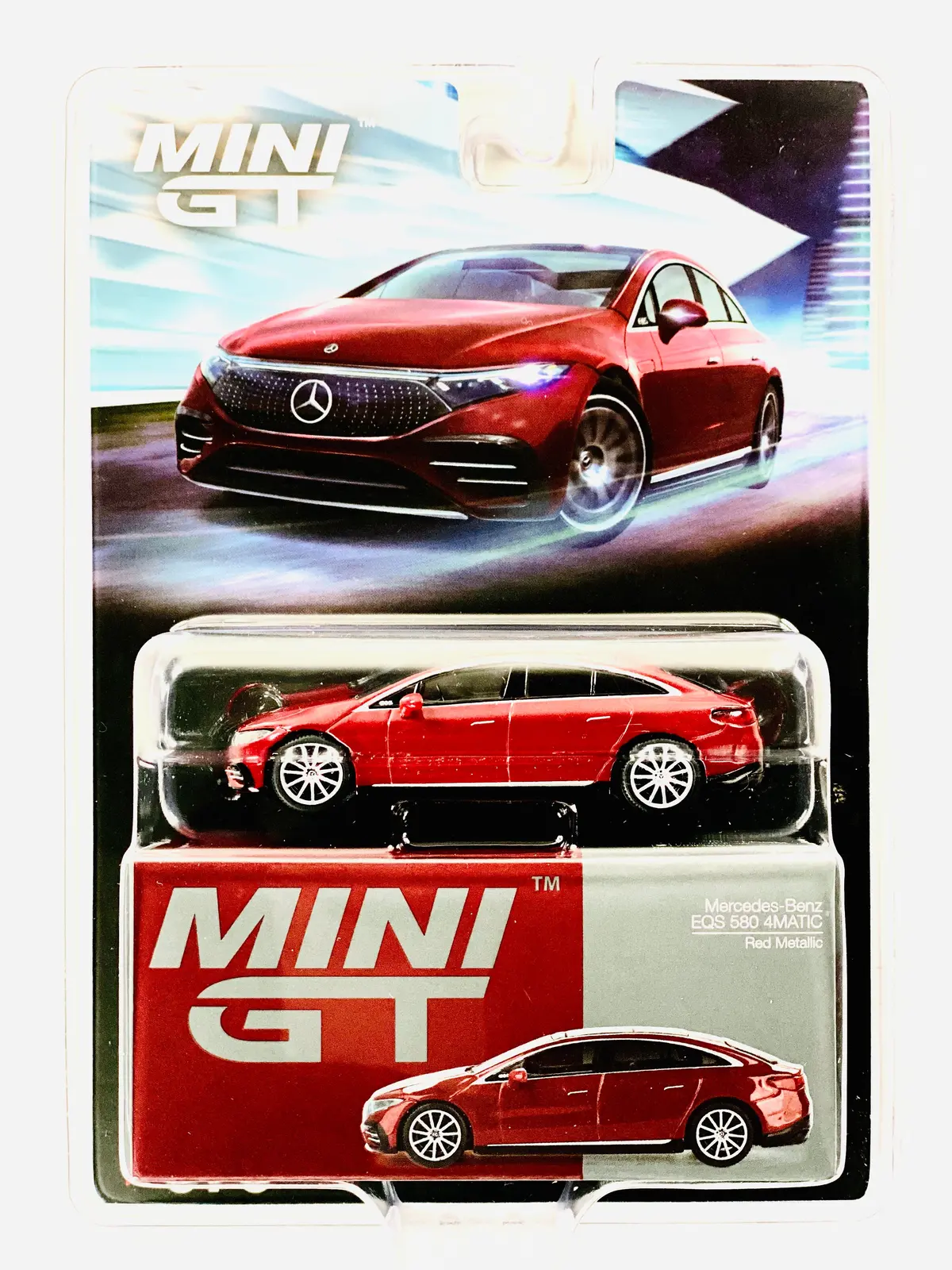 Mini Gt Mijo Exclusive Mercedes-Benz Eqs 580 4Matic Red Metallic #970 1