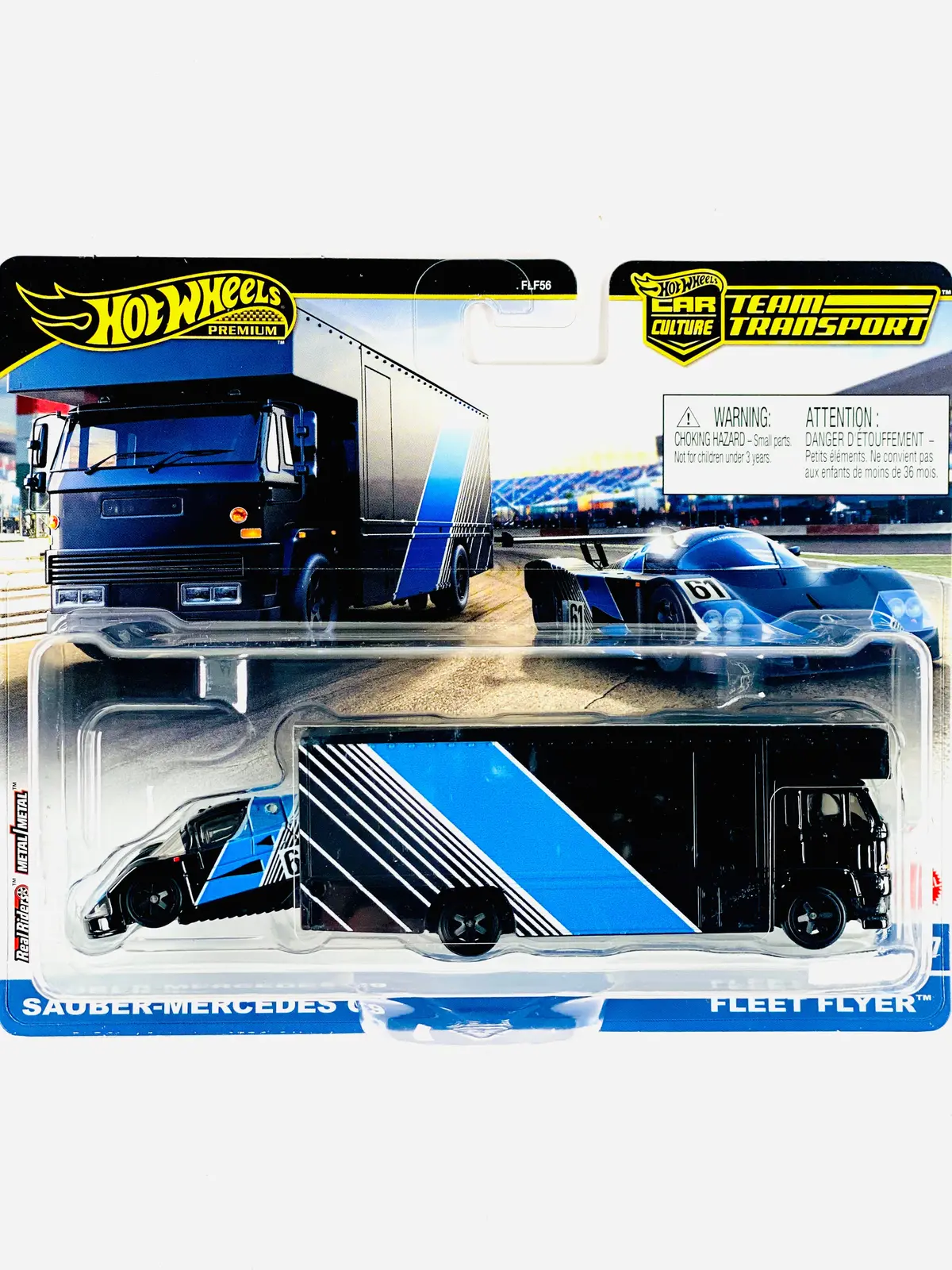 Hot Wheels 2024 Team Transport Case B Sauber-Mercedes C9 Fleet Flyer #67 - Damaged Card 1