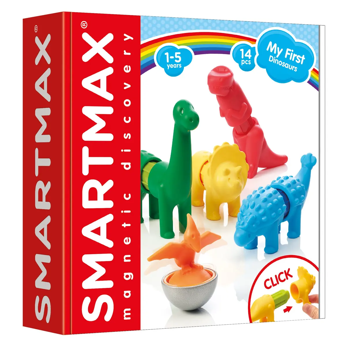 Smartmax My First Dinosaurs Magnetic Building Set, 14 Pieces 1