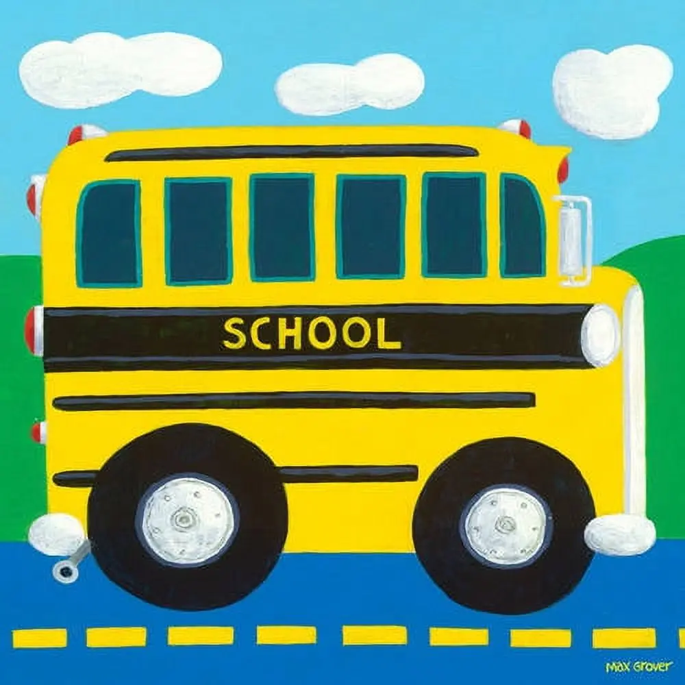 Oopsy Daisys Vibrant School Bus Canvas Art 1