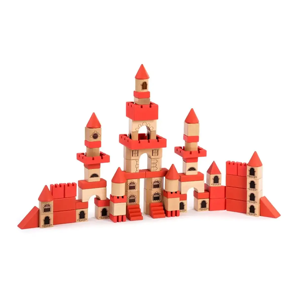 Miniland Eco-Friendly Wooden Stacking Castle Playset 1