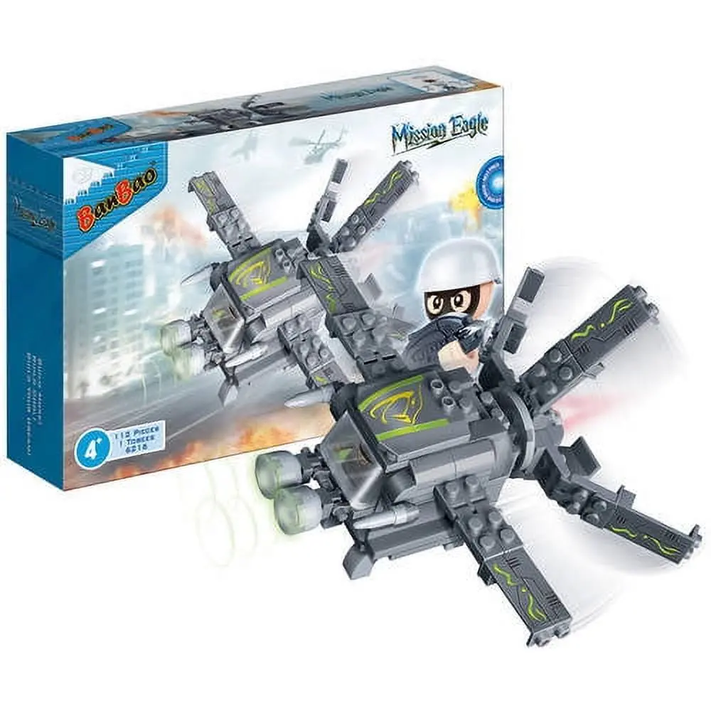 Banbao Mission Eagle D Drone And Tobee Minifigure Set - 112 Pieces 1