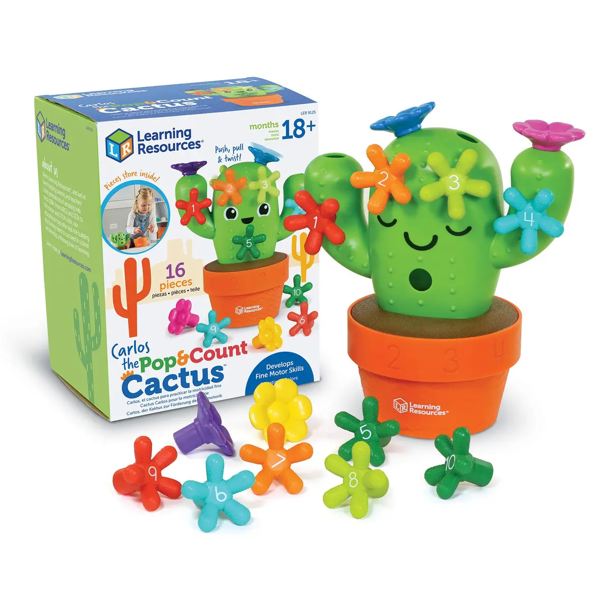 Learning Resources Carlos The Pop & Count Cactus - Interactive Counting Toy 1