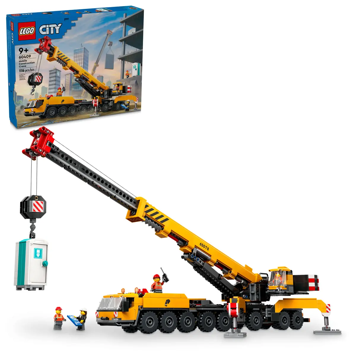 Lego City Yellow Mobile Construction Crane Toy Set - 1116 Pieces 1