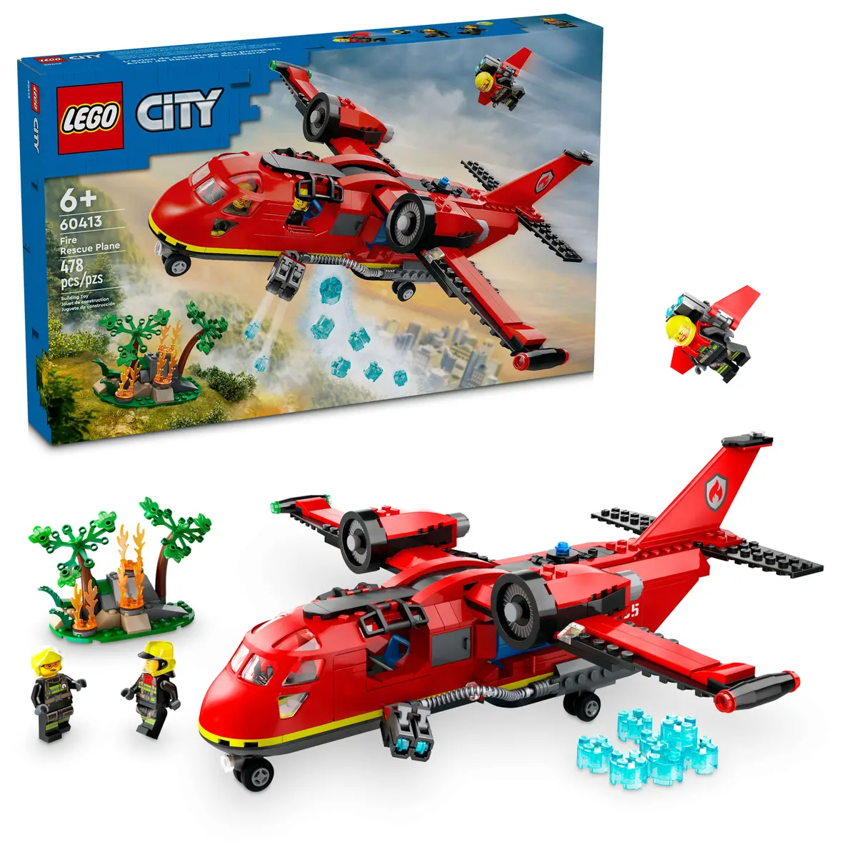Lego City Fire Rescue Plane Adventure Set 60413 - 478 Pieces 1