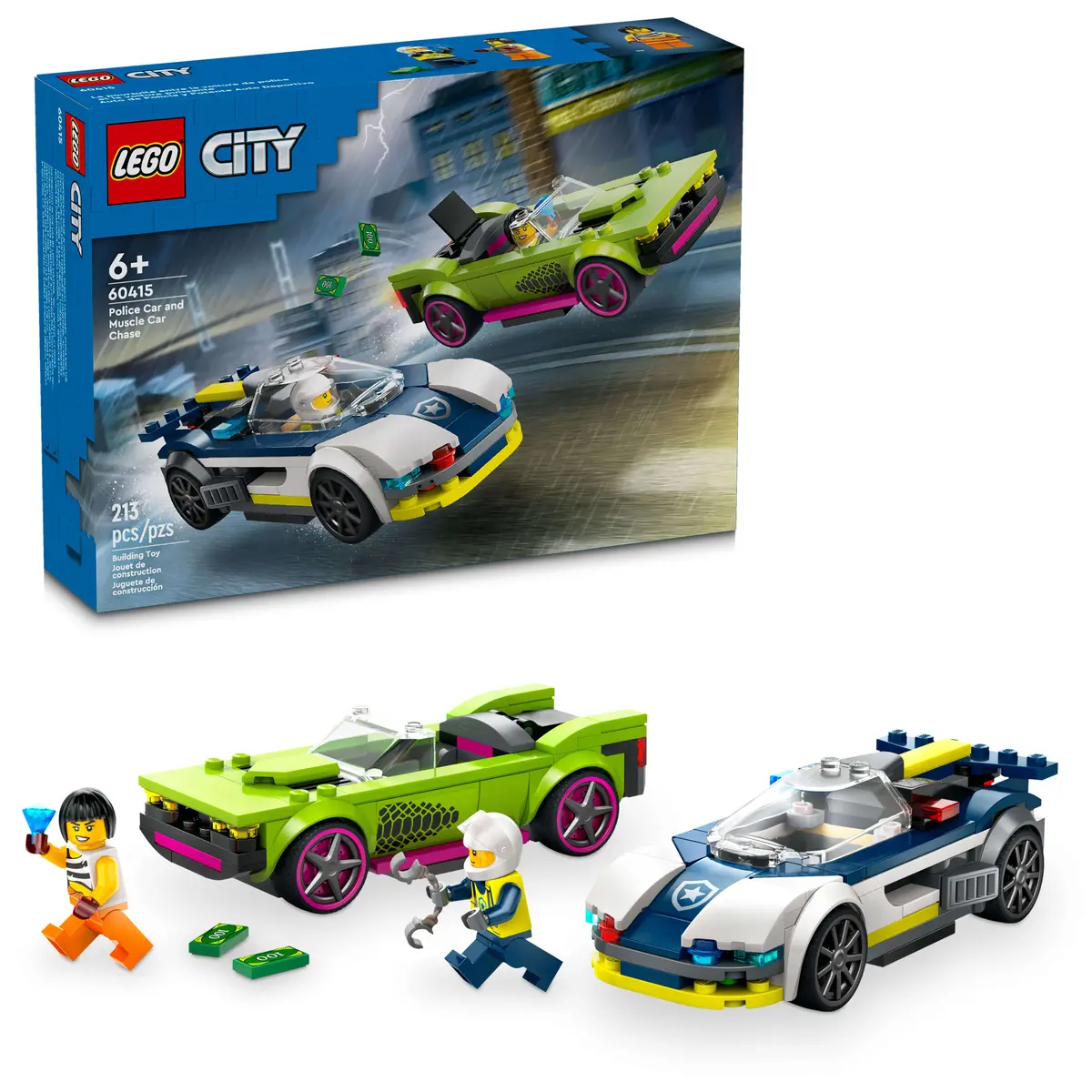 Lego City Police Car And Muscle Car Chase Set 60415 - 213 Pieces 1