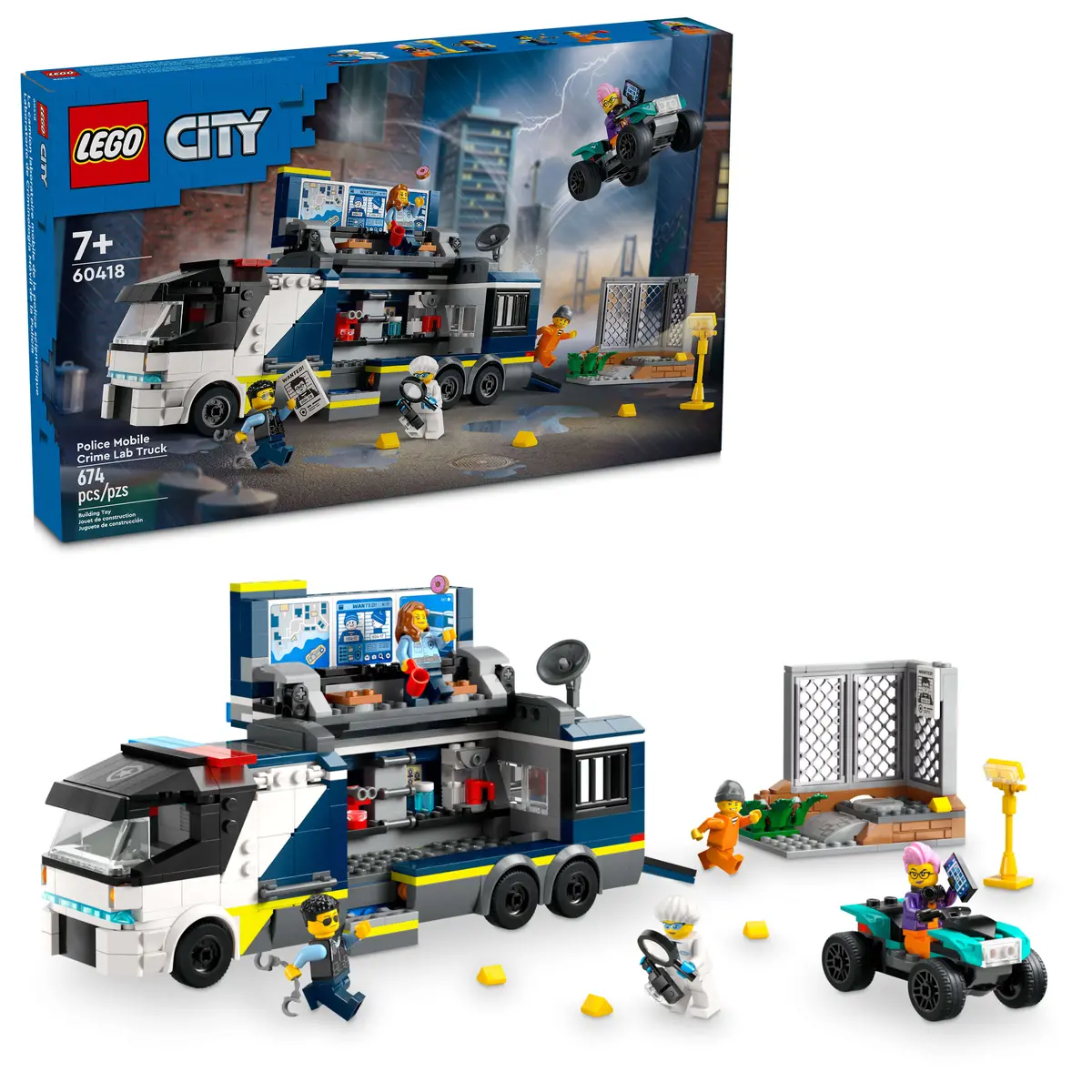 Lego City Police Mobile Crime Lab Truck Toy 60418 With Forensic Tools 1