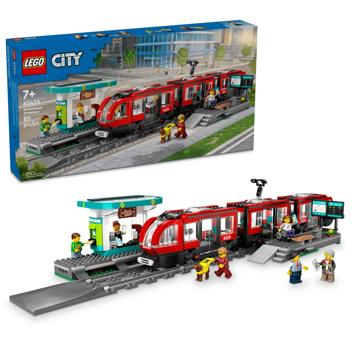Lego City 811-Piece Downtown Streetcar And Station Toy Set 60423 1