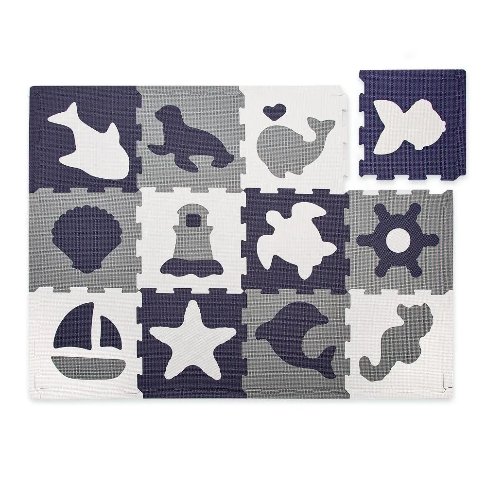 Hakuna Matte: Marine World Baby Play Mat - 47X35 Inches, 12 Foam Tiles 1