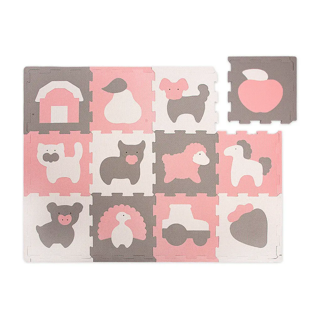 Hakuna Matte Farm-Themed Baby Play Mat - 47X35", 12 Foam Tiles 1