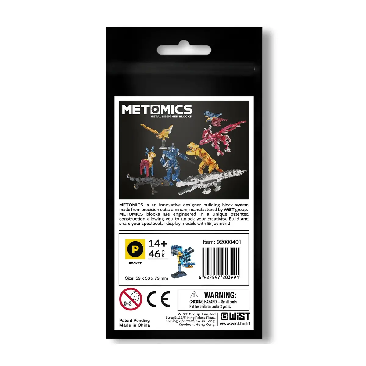 Metomics Pocket Pet Blue Macaw Parrot Building Set 1