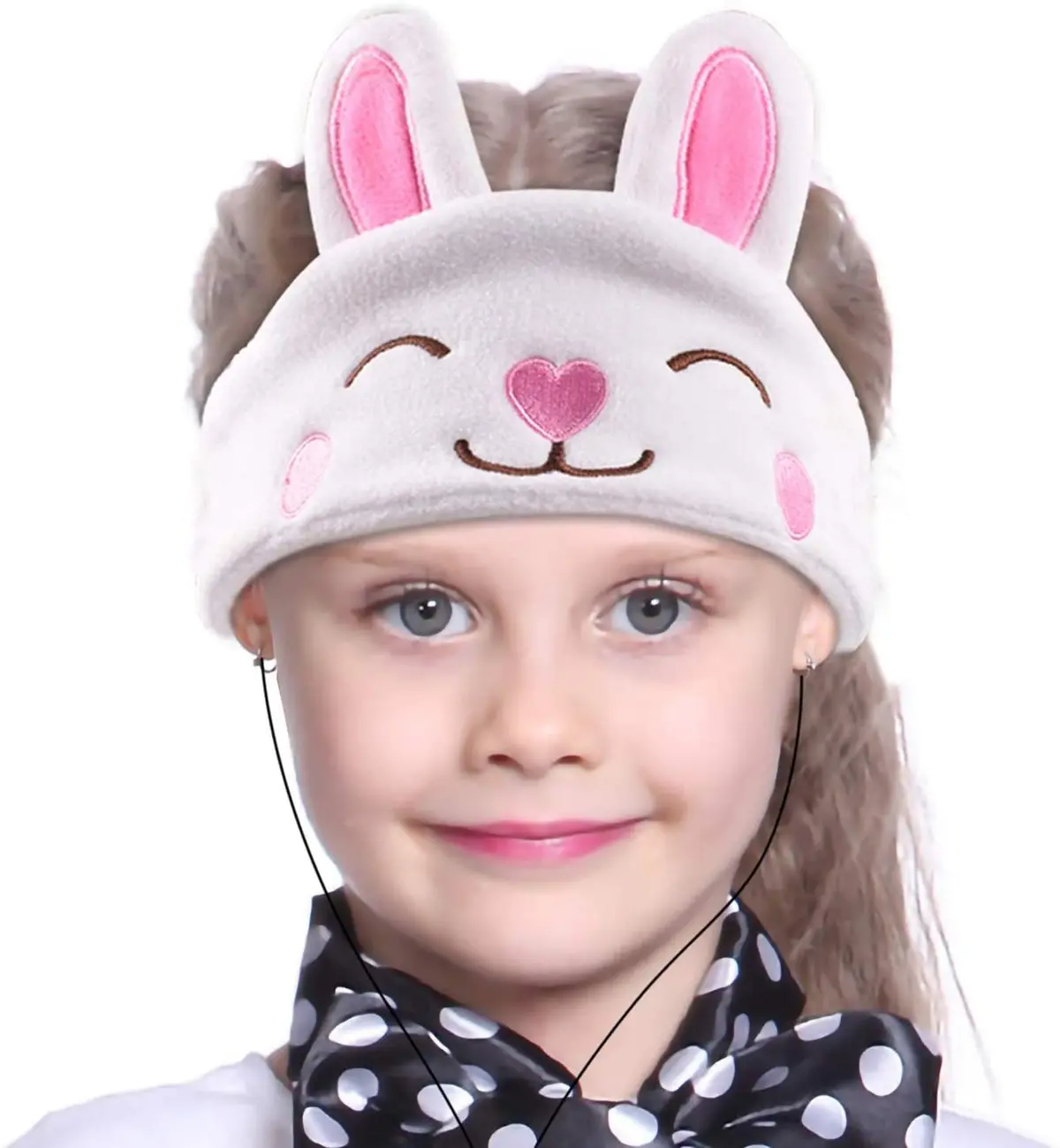 Contixo H1 Kids Adjustable Fleece Headband Headphones - Cozy Rabbit Design 1