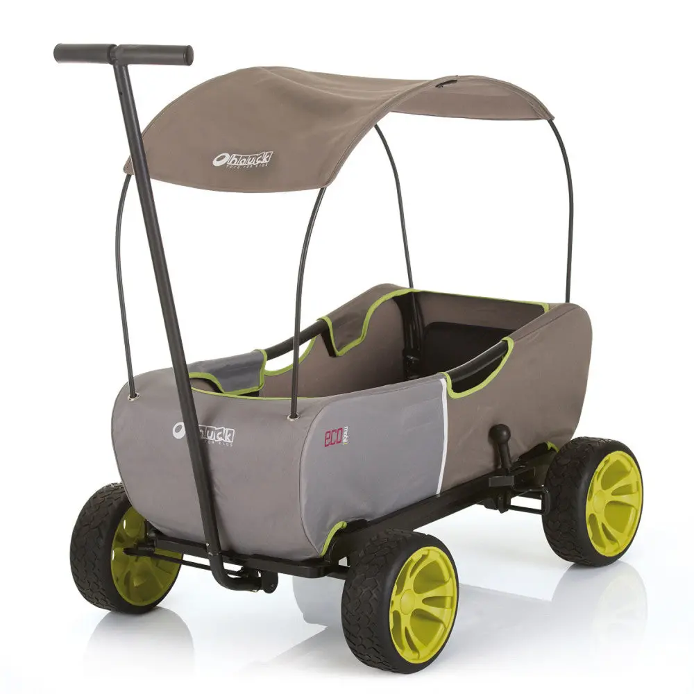 Hauck Ecomobil Foldable Hand-Pull Wagon For Outdoor Adventures - Forest Green 1