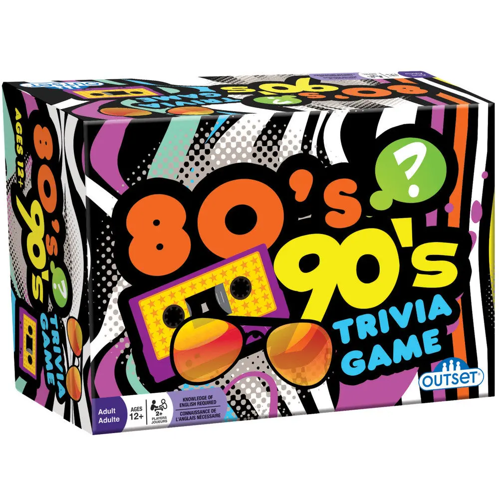 80'S & 90'S Trivia Game - Nostalgic Multi-Category Question Card Game 1
