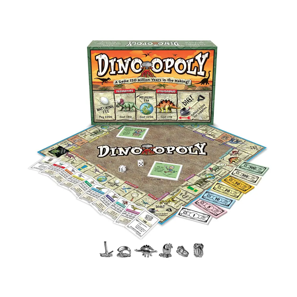 Dino-Opoly Prehistoric Dinosaur Trading Board Game 1