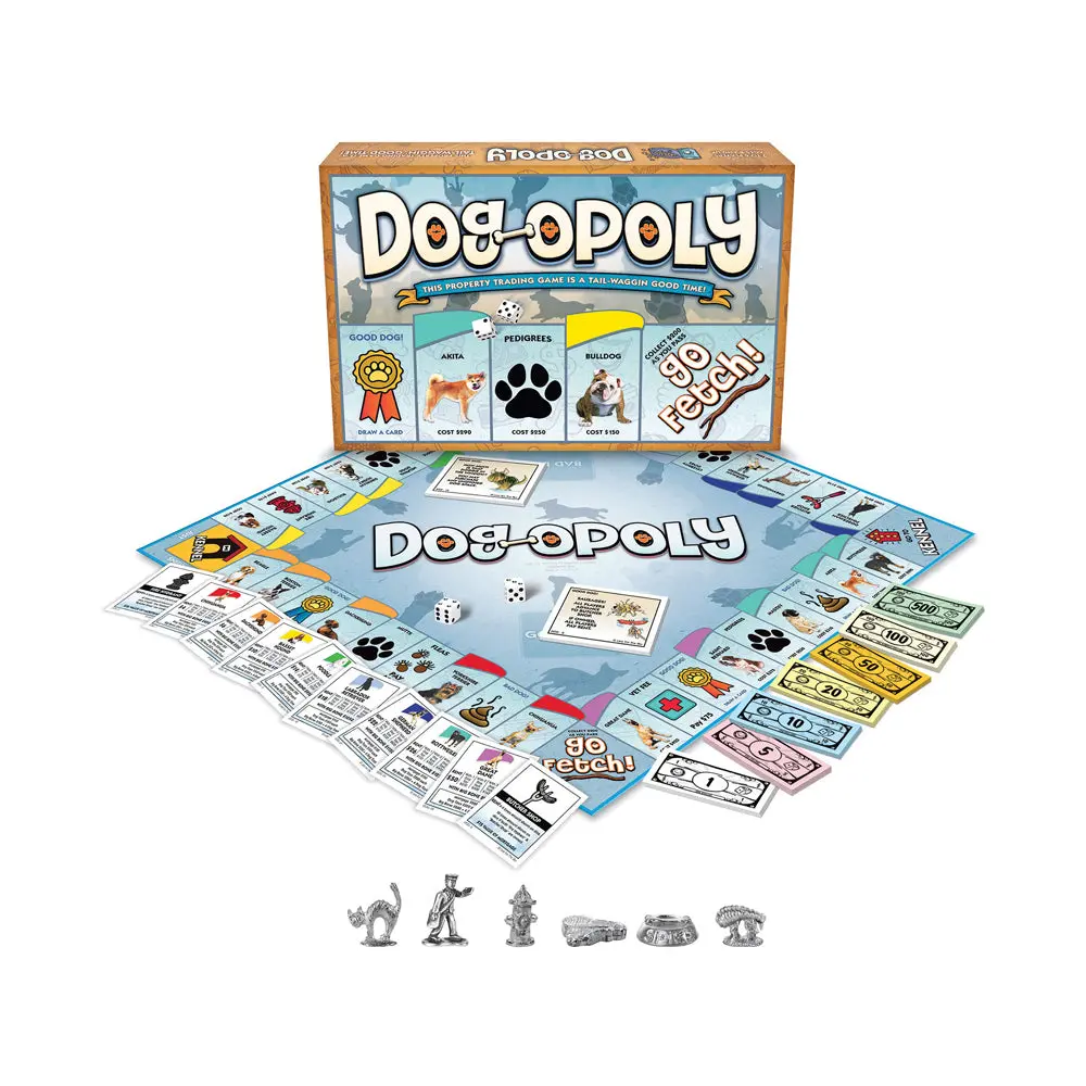 Dog-Opoly Monopoly-Style Board Game With Dog-Themed Play 1