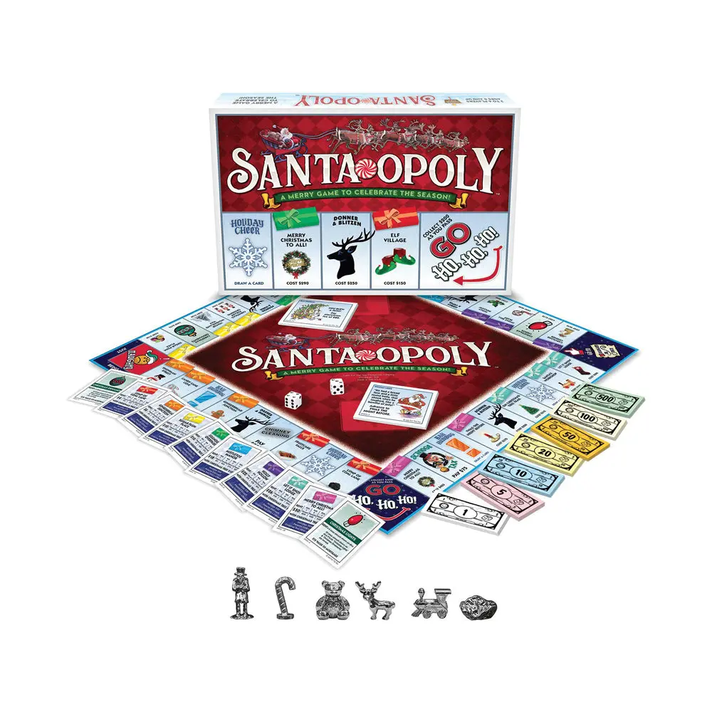Santa-Opoly Holiday Themed Monopoly Style Board Game 1