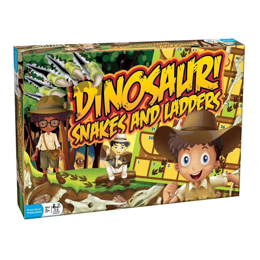Outset Media Dinosaur Snakes And Ladders Board Game 1