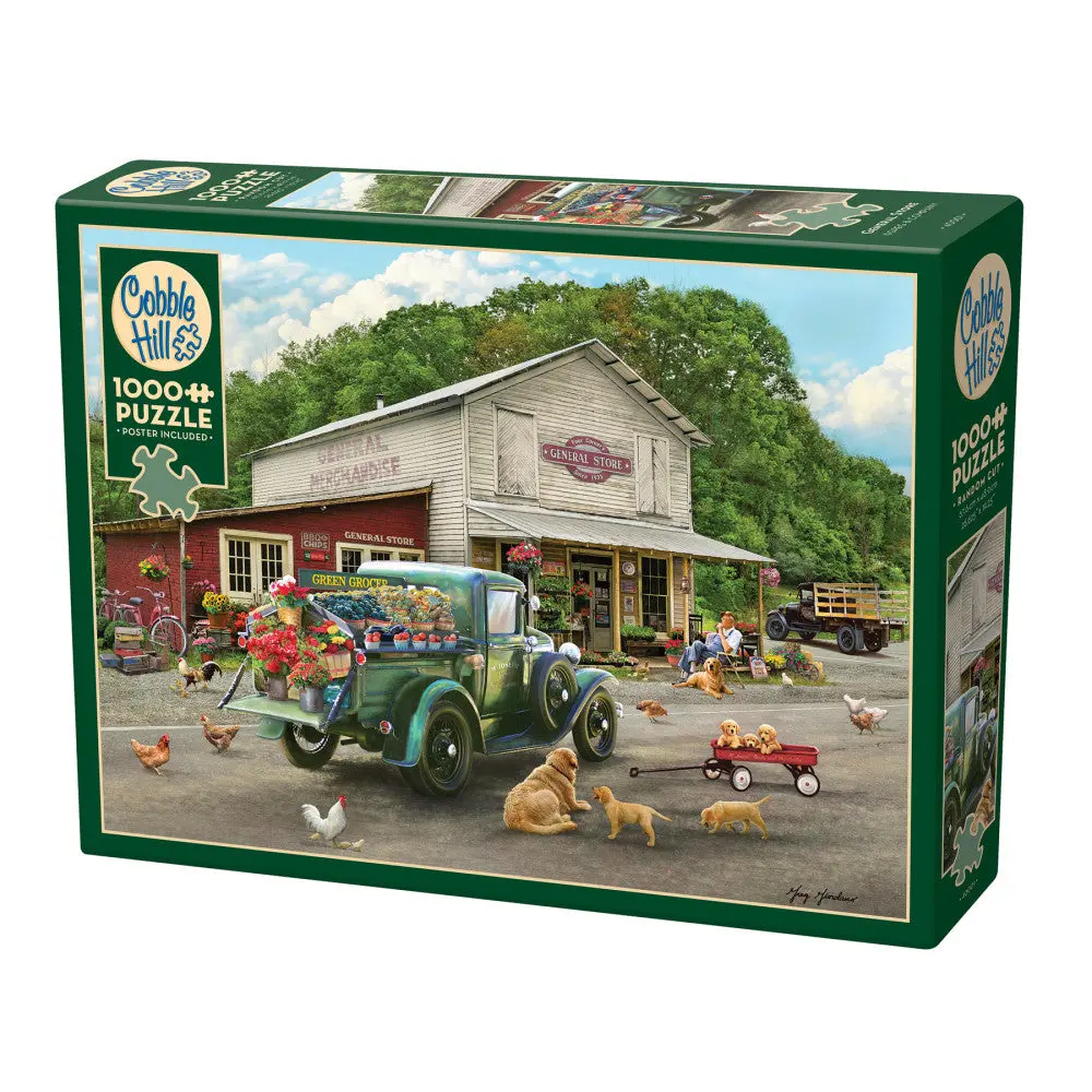 Cobble Hill General Store 1000-Piece Jigsaw Puzzle - Reference Poster Included 1