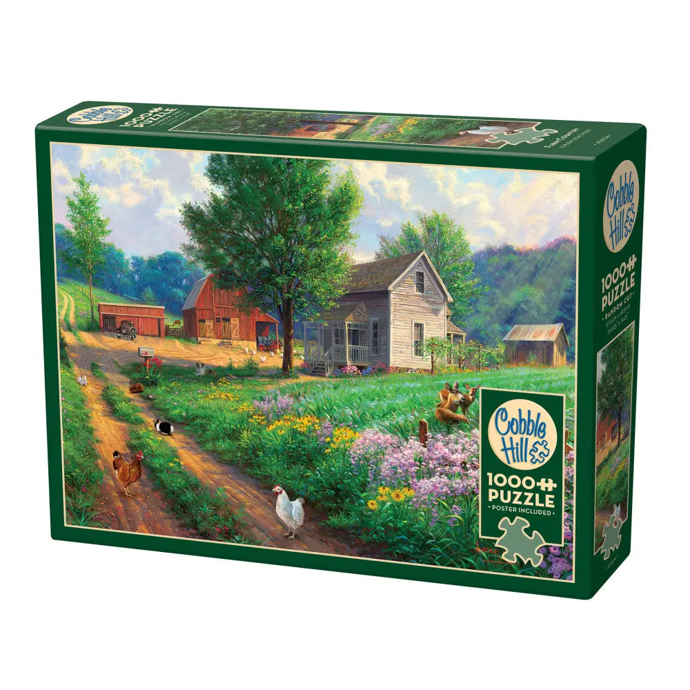 Cobble Hill Country Farm 1000-Piece Jigsaw Puzzle - Eco-Friendly Materials 1