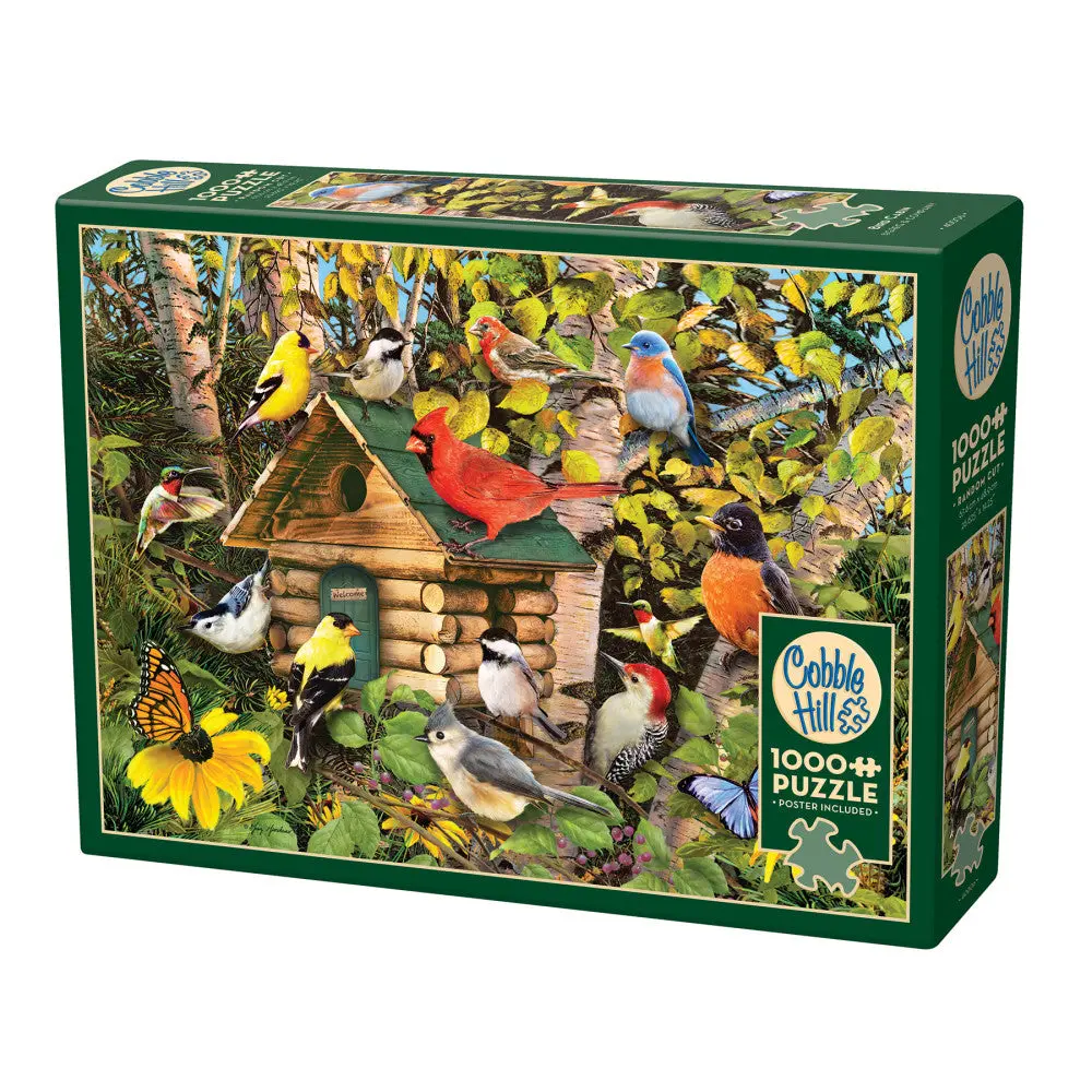Cobble Hill 1000 Piece Puzzle: Bird Cabin - Eco-Friendly Jigsaw With Reference Poster 1