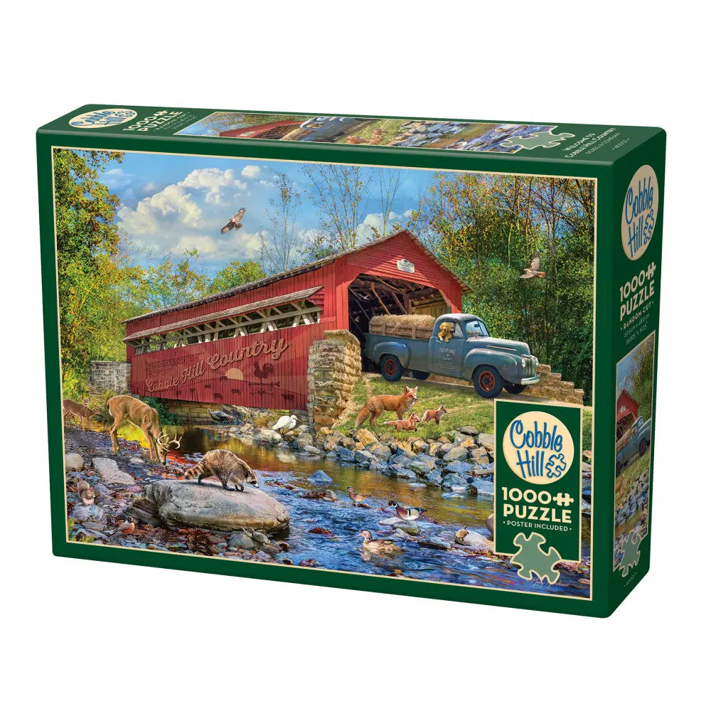 Cobble Hill Country Charm 1000 Piece Jigsaw Puzzle - Includes Reference Poster 1