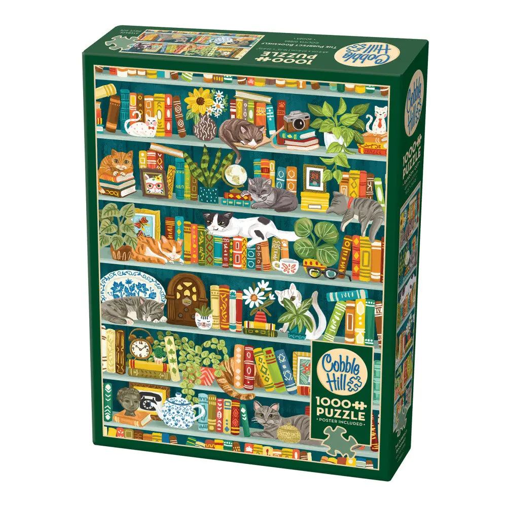 Cobble Hill The Purrfect Bookshelf 1000 Pc Jigsaw Puzzle 1