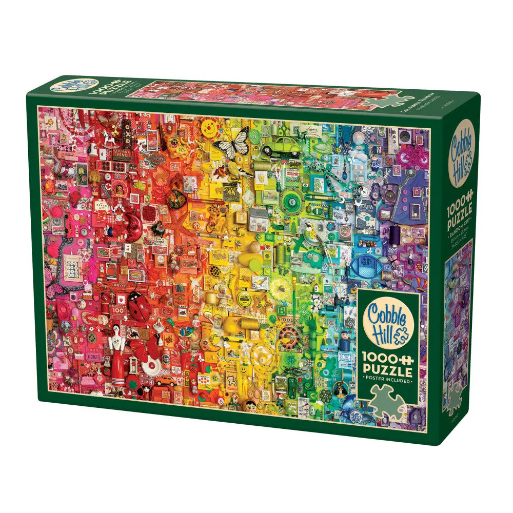 Cobble Hill Colourful Rainbow 1000-Piece Jigsaw Puzzle - Reference Poster Included 1