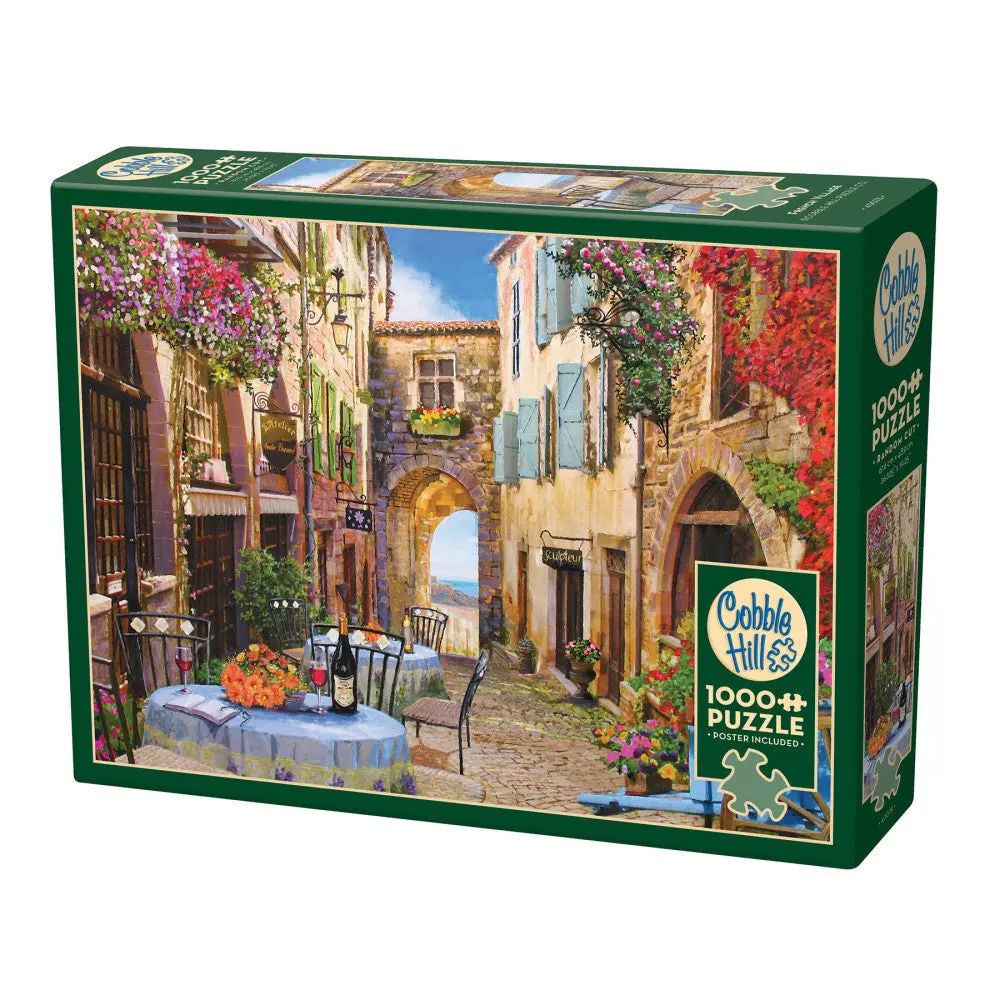 Cobble Hill 1000 Piece Puzzle: French Village - Eco-Friendly Jigsaw With Reference Poster 1