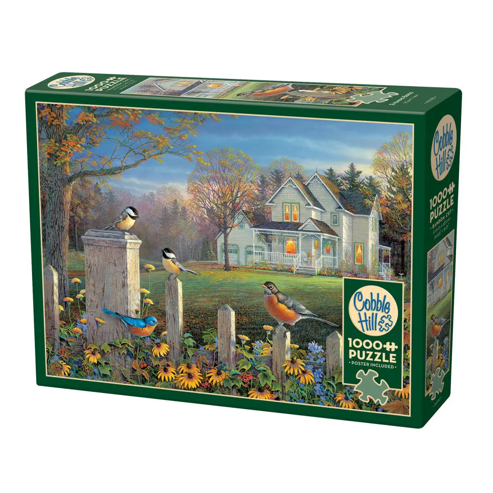 Cobble Hill 1000 Piece Puzzle: Evening Birds - Eco-Friendly Jigsaw With Reference Poster 1