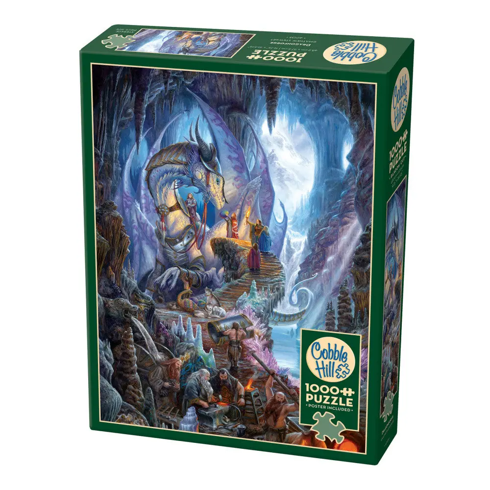 Cobble Hill Dragonforge 1000 Piece Puzzle With Reference Poster 1