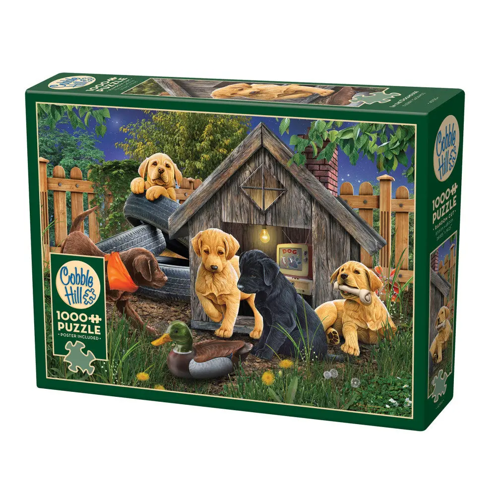 Cobble Hill In The Doghouse 1000 Piece Jigsaw Puzzle - Earth Friendly 1