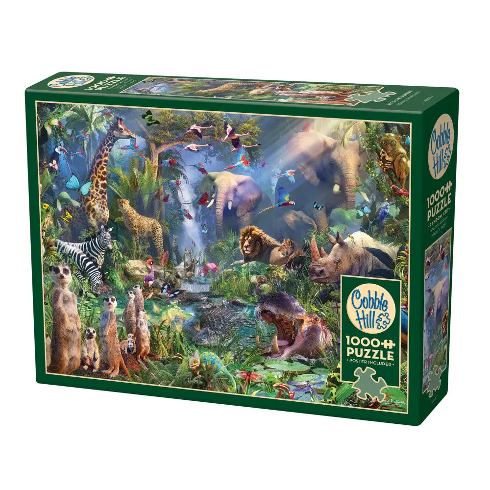 Cobble Hill Into The Jungle 1000-Piece Jigsaw Puzzle - Eco-Friendly 1