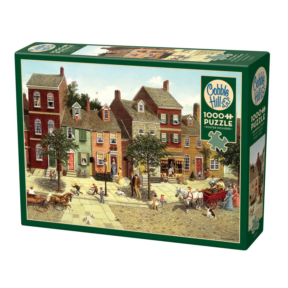 Cobble Hill 1000 Piece Puzzle: The Curve In The Square - Earth Friendly Jigsaw With Poster 1