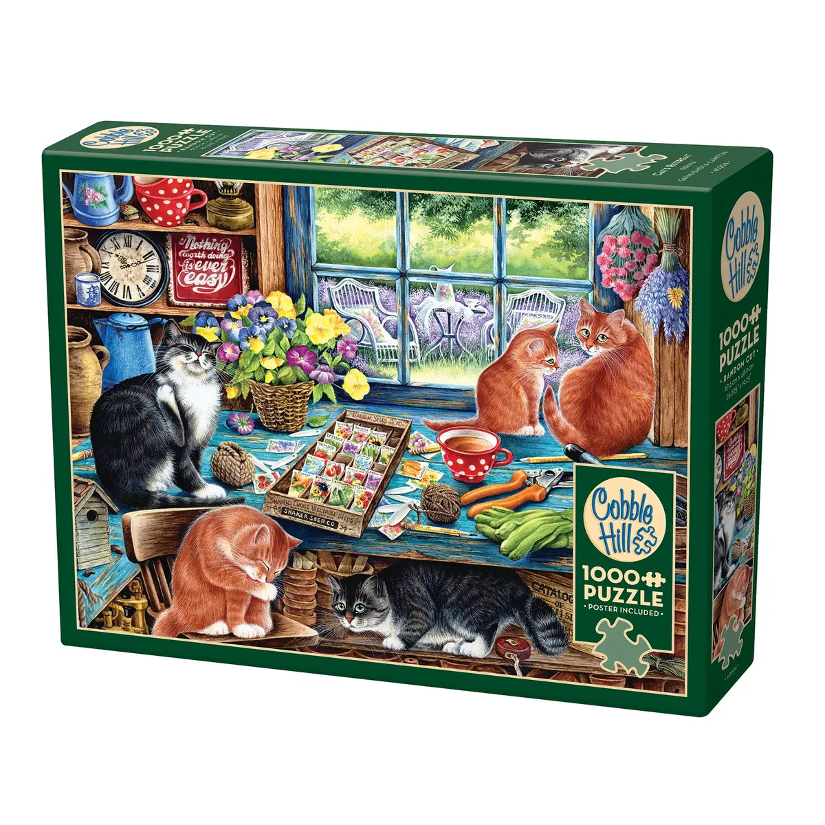 Cobble Hill Cats Retreat 1000 Piece Puzzle - Eco-Friendly Jigsaw 1