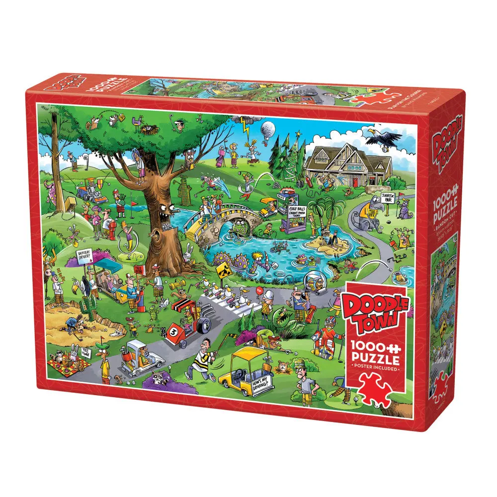 Cobble Hill Doodletown: Par For The Course 1000 Pc Puzzle 1