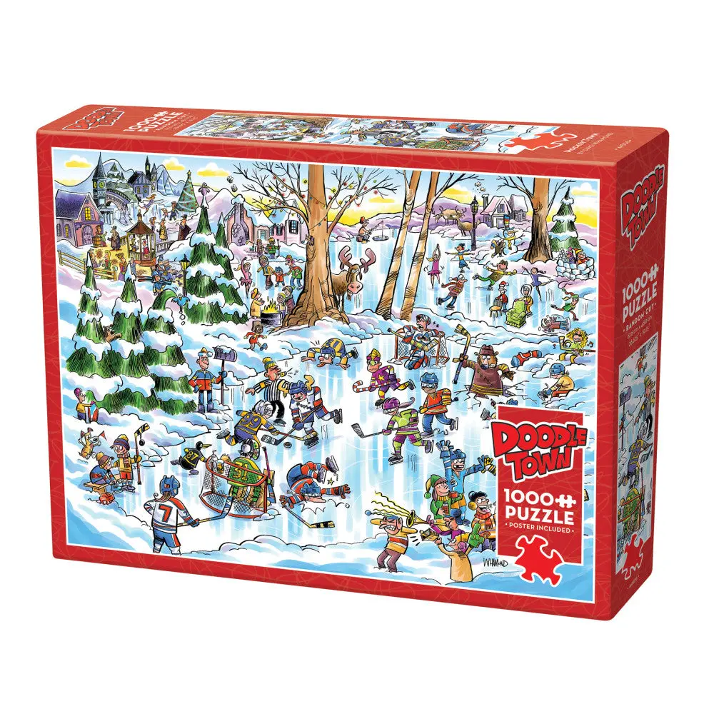 Cobble Hill Doodletown: Hockey Town 1000-Piece Jigsaw Puzzle 1