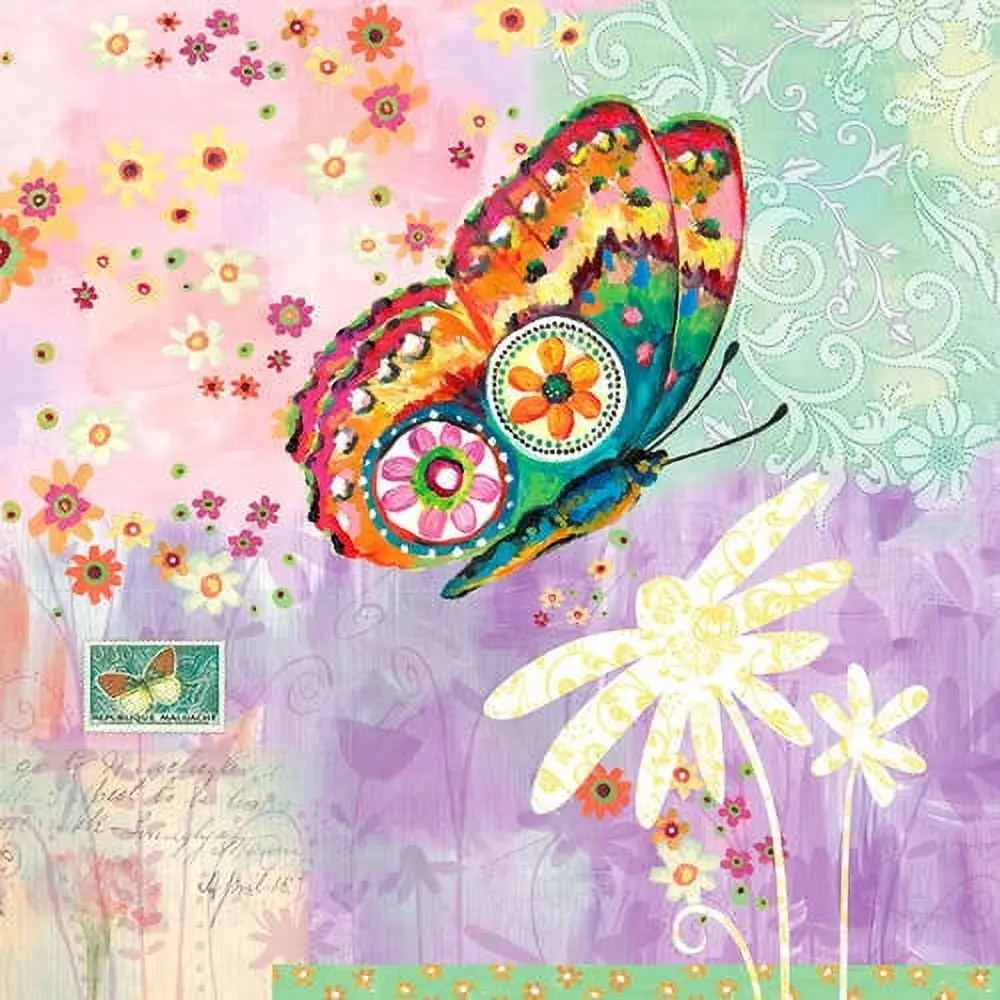 Oopsy Daisy's Fanciful Flight - Butterfly Canvas Art By Lori Siebert 1